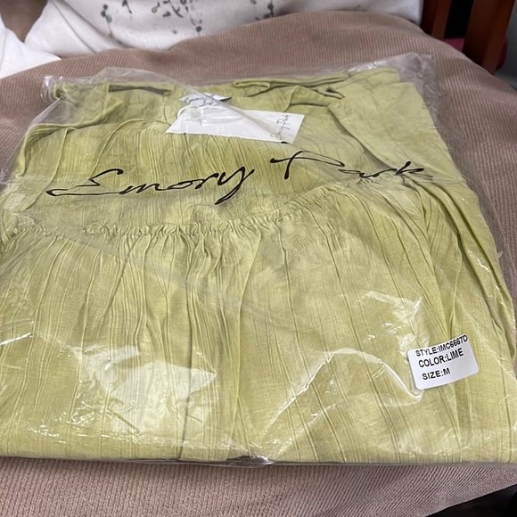 1 LEFT! Tiered Lime Mini Dress - Picture 5 of 6